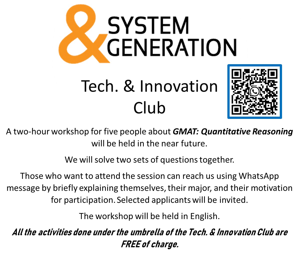 The new Tech & Innovation Club Workshop has arrived